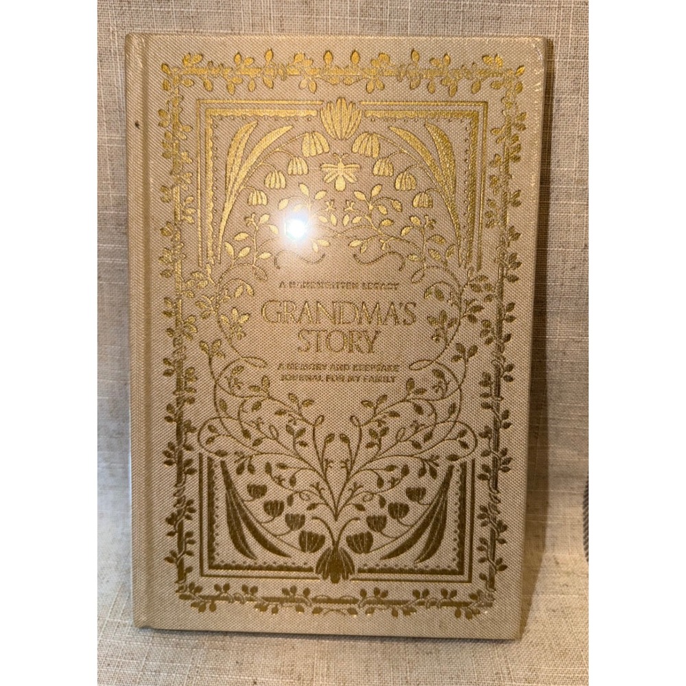 Grandma's Story Memory Keepsake Journal Korie Herold Linen Gold Foil New Sealed